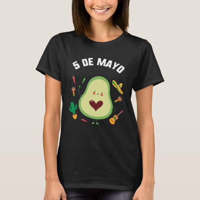 Camiseta Cinco De Mayo Guacamole Avocado Fiesta Som Mexican (Frente)