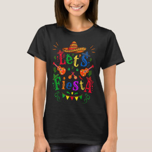 Camiseta Cinco De Mayo Guitarra Mexicana Cactus Vamos Festa