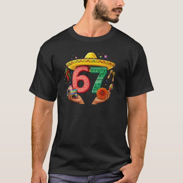 Camiseta Cinco De Mayo Humor 67 Six Seven (Frente)