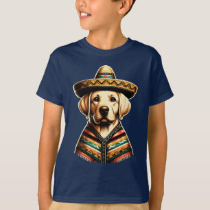 Camiseta Cinco de Mayo Labrador Retriever Poncho Sombrero