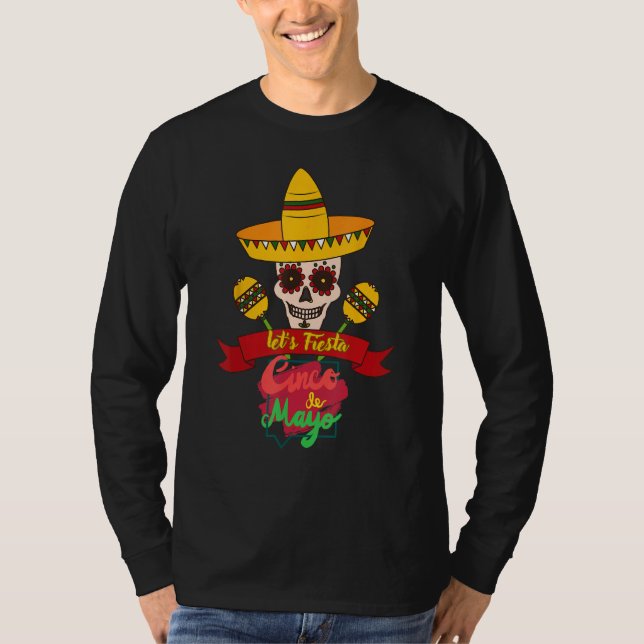 Camiseta Cinco De Mayo Let s Fiesta Mexican Party Cinco De  (Frente)