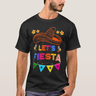 Camiseta Cinco De Mayo Let's Fiesta Cactus Sombrero Hat 2