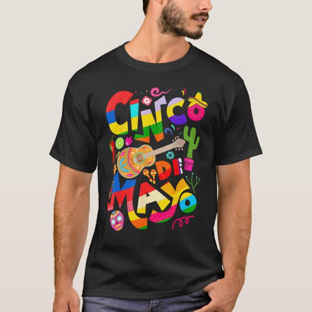 Camiseta Cinco De Mayo Lets Fiesta Squad 5 De Mayo Mexican  (Frente)