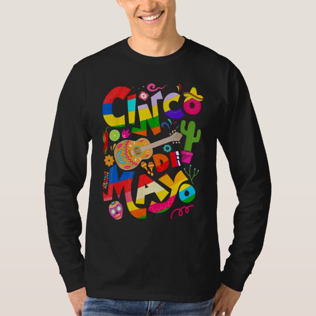 Camiseta Cinco De Mayo Lets Fiesta Squad 5 De Mayo Mexican  (Frente)