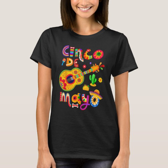 Camiseta Cinco De Mayo Lets Fiesta Squad 5 De Mayo Mexicano (Frente)
