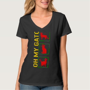 Camiseta Cinco de Mayo Meu Gato Dançando Cat Maracas Sombre