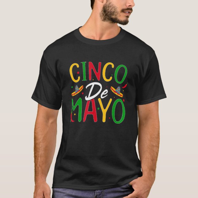 Camiseta Cinco De Mayo Mexican Let's Fiesta 5 De Mayo (Frente)