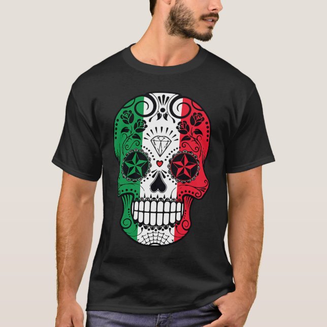 Camiseta Cinco De Mayo Mexican Skull (Frente)