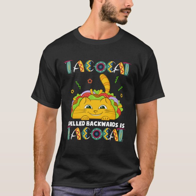 Camiseta Cinco De Mayo Mexican Tacocat Cat  For Kids (Frente)