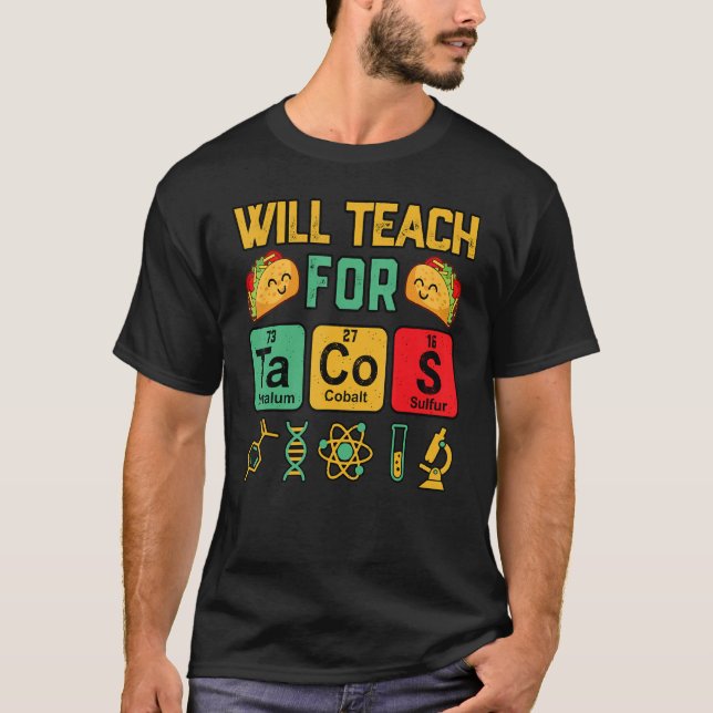 Camiseta Cinco De Mayo Mexican Teacher Funny Will Teach For (Frente)