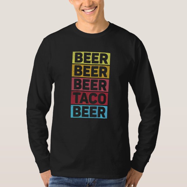 Camiseta Cinco De Mayo Mexicano Beer Taco Beer (Frente)