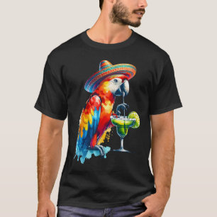Camiseta Cinco De Mayo Mexicano Chapéu de Sol Papagaio Bebe