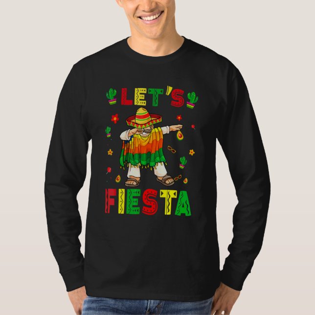 Camiseta Cinco De Mayo Mexicano Dabbing Vamos Poncho Mexica (Frente)