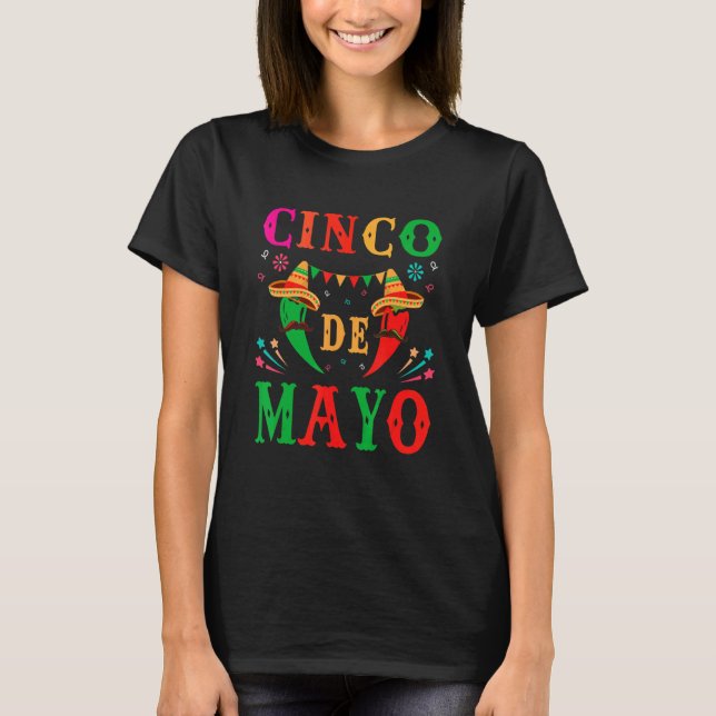 Camiseta Cinco De Mayo Mexicano Fiesta (Frente)