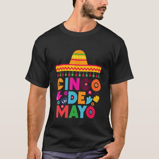 Camiseta Cinco De Mayo, mexicano Fiesta 5 De Mayo (Frente)