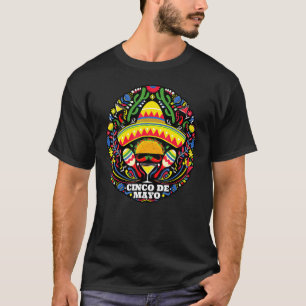 Camiseta Cinco De Mayo Mexicano Fiesta Chili Pepper Maracas