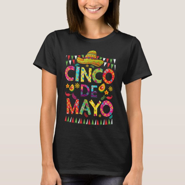 Camiseta Cinco De Mayo Mexicano Fiesta Squad 5 De Mayo Para (Frente)