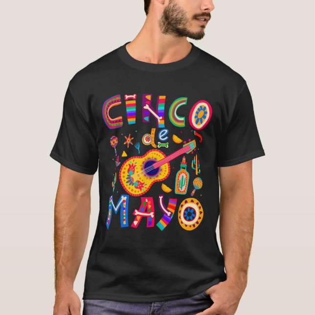 Camiseta Cinco De Mayo Mexicano Taco Funny 5 De Mayo Deixa  (Frente)