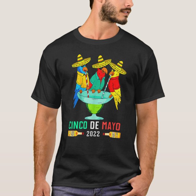 Camiseta Cinco de Mayo, México, Partido Bebendo Fiesta (Frente)