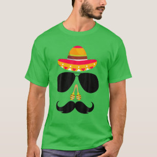 Camiseta Cinco de Mayo Mustache Face Cinco de Mayo Fu