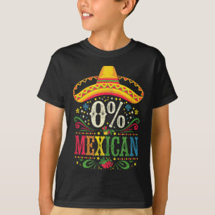 Camiseta Cinco de mayo para mulheres 0% mexicano