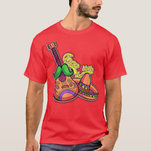 Camiseta Cinco de Mayo Partido Meia-Guitarra Mulheres Homen