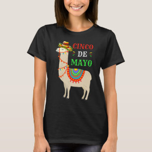 Camiseta Cinco de Mayo Partido Mexicano Llama Vestido Mexic