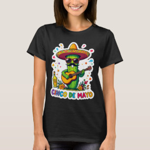 Camiseta Cinco de mayo piada óculos de sol de cacto mexican
