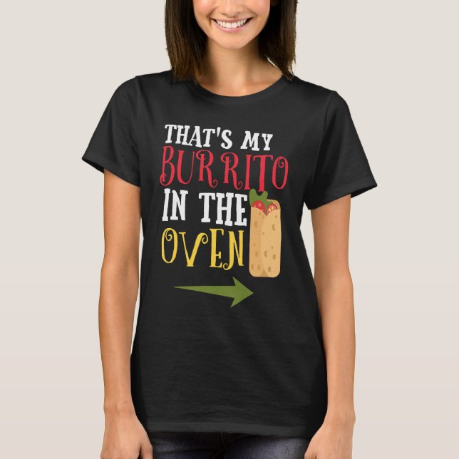 Camiseta Cinco De Mayo Pregnancy Announcement Burrito Oven (Frente)
