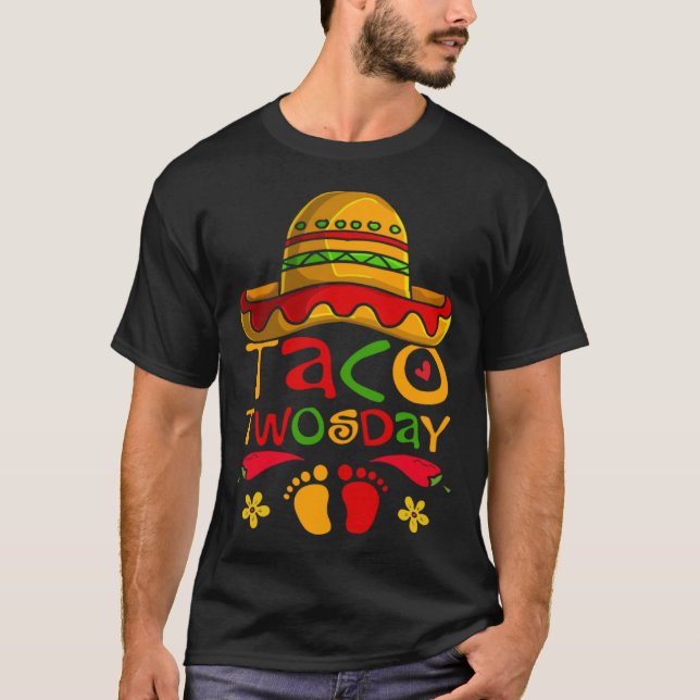 Camiseta Cinco De Mayo Pregnancy Taco Twosday Mexican Women (Frente)