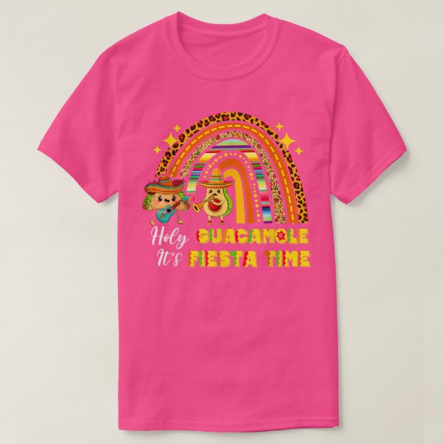 Camiseta Cinco De Mayo Rainbow Santo Guacamole Sua Fiesta T (Frente do Design)