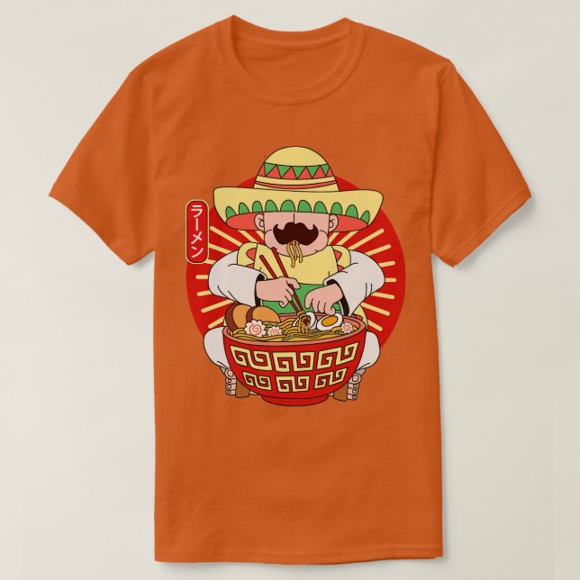 Camiseta Cinco De Mayo Ramen Noodles (Frente do Design)