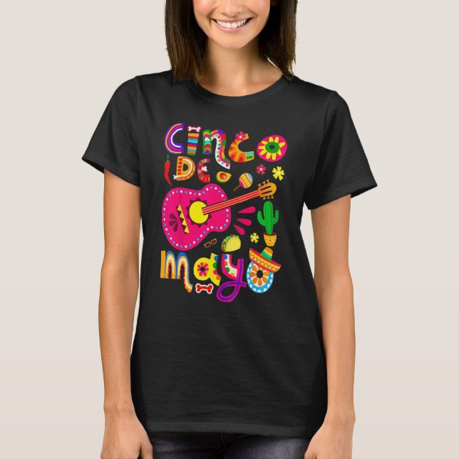 Camiseta Cinco De Mayo Shirt Mexican Fiesta 5 De Mayo Women (Frente)