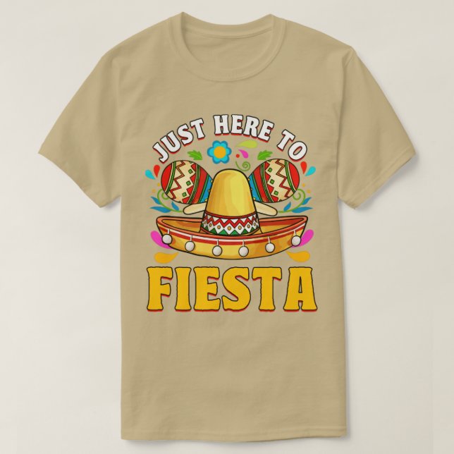Camiseta Cinco De Mayo Só Aqui Para Confiar Um Humor Engraç (Frente do Design)