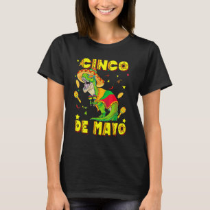 Camiseta Cinco De Mayo Sombrero Tacossauro T-Rex Dinossaur