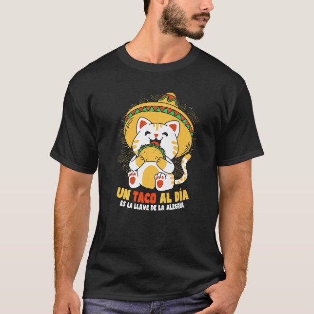 Camiseta Cinco de Mayo Taco Cat (Frente)