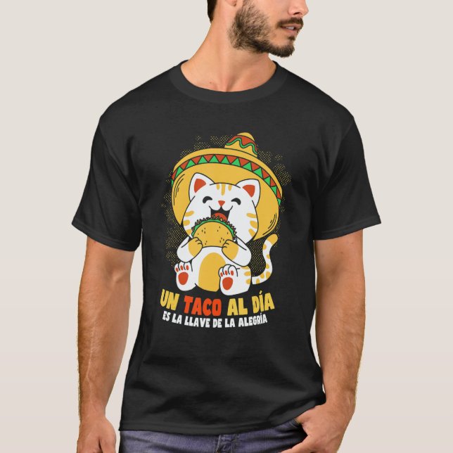 Camiseta Cinco de Mayo Taco Cat (Frente)