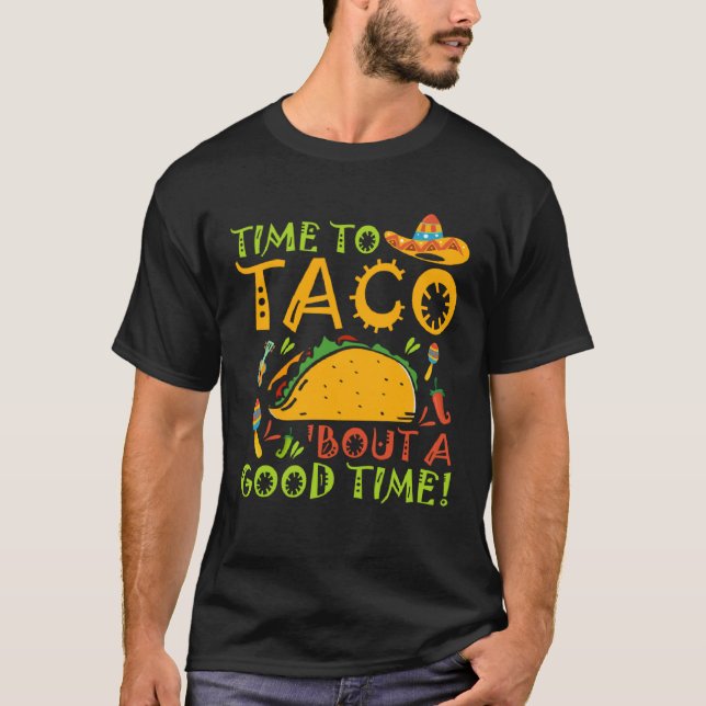 Camiseta Cinco De Mayo Taco Sobre Um Bom Tempo Fiesta 5 De  (Frente)