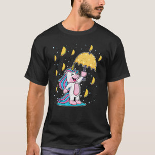Camiseta Cinco de Mayo Tee Rain Tacos Unicorn Umbrella