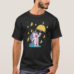 Camiseta Cinco de Mayo Tee Rain Tacos Unicorn Umbrella