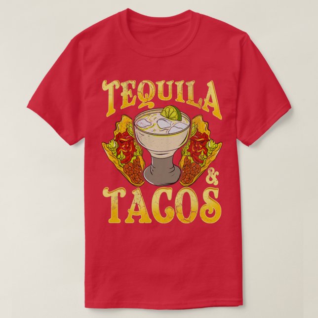 Camiseta Cinco de Mayo Tequila e Tacos México (Frente do Design)