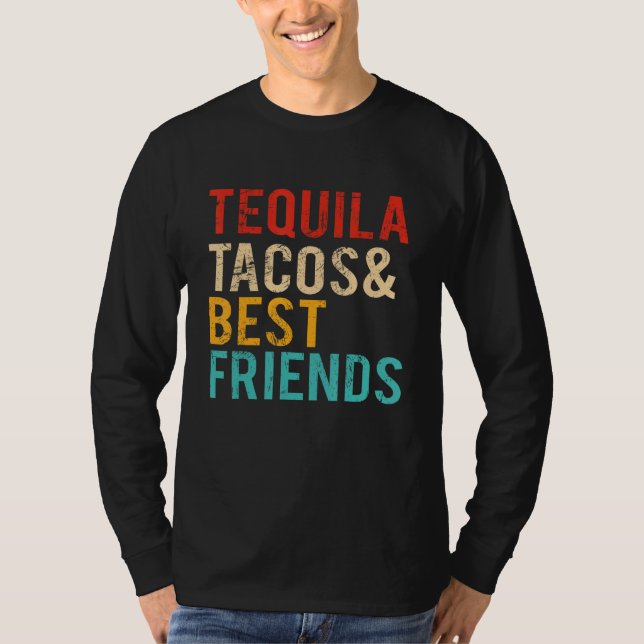 Camiseta Cinco De Mayo Tequila Tacos Best Friends Drinking  (Frente)