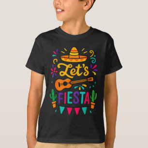 Camiseta Cinco de Mayo Vamos Festa Menina Menino Mexicano F