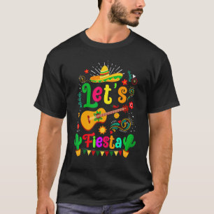Camiseta Cinco De Mayo Violão Mexicano Permite Fiesta Cactu