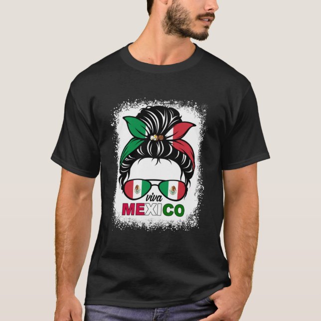 Camiseta Cinco de Mayo Viva México Menina Mãe Mexicana F (Frente)