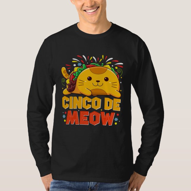 Camiseta Cinco De Meo  Mexican Cat Cinco De Mayo Costume Ta (Frente)