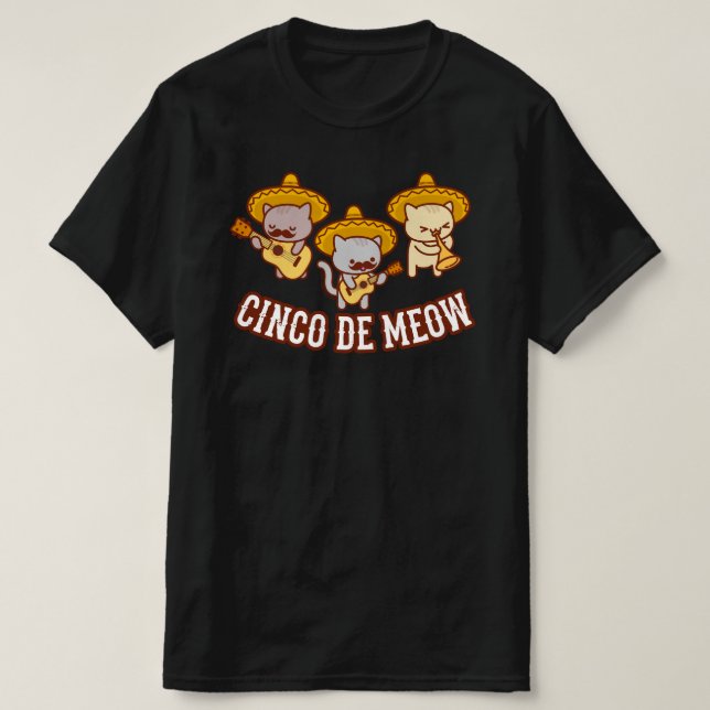 Camiseta Cinco de Meow Cat T-Shirt (Frente do Design)