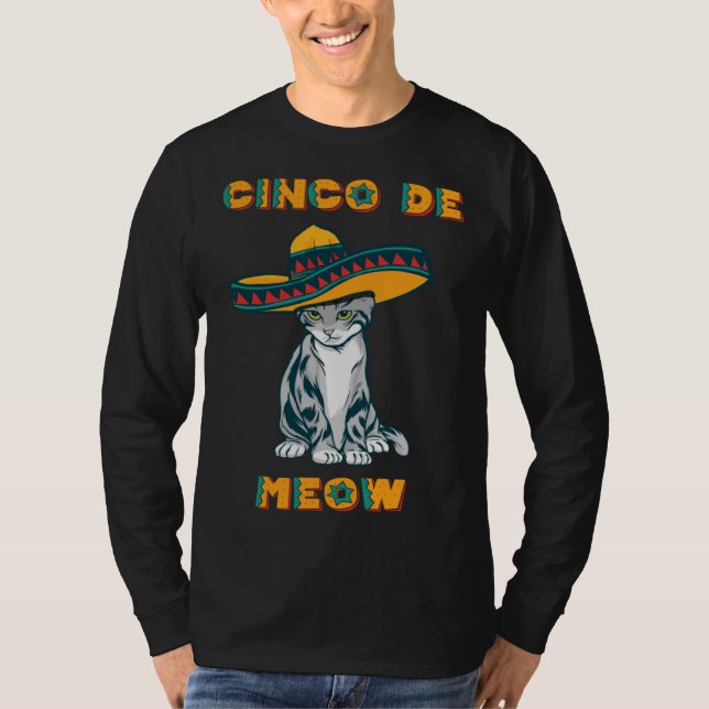 Camiseta Cinco de Meow Cinco de Mayo Fifth May Mexico Fiest (Frente)