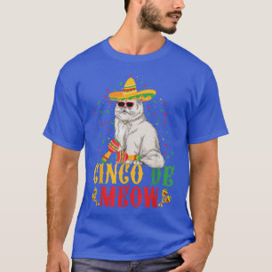 Camiseta Cinco de Meow Cute Cinco De Mayo Cat Sombrero Meic