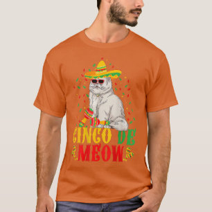 Camiseta Cinco De Meow Cute Cinco De Mayo Cat Sombrero Meic